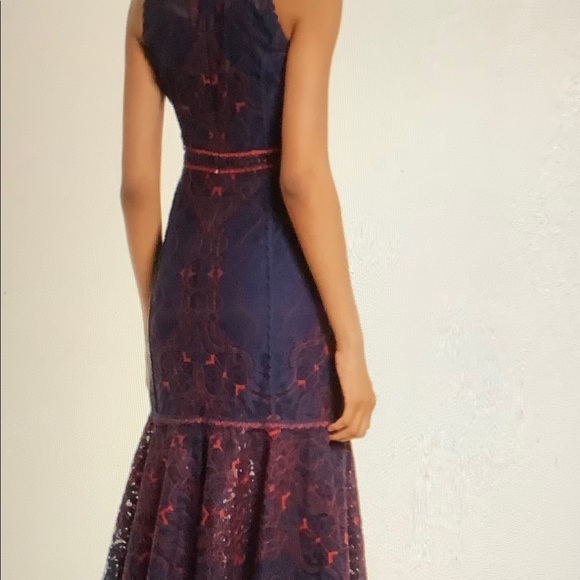 Jonathan Simkai Formal Lace Ruffled Hem Dress - Picture 2 of 5